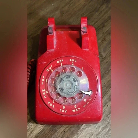 OLD Stromberg Carlson Classic Red Vintage Fashioned Desk Rotary Telephone Phone - Picture 10 of 14